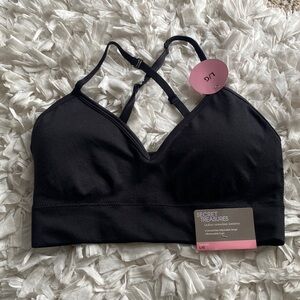 NWT Black Seamless Bralette Small